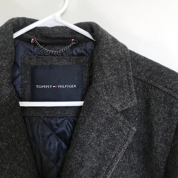Tommy Hilfiger Wool Blend Single Breasted Peacoat Winter Coat Small MSRP $489 - Picture 2 of 6